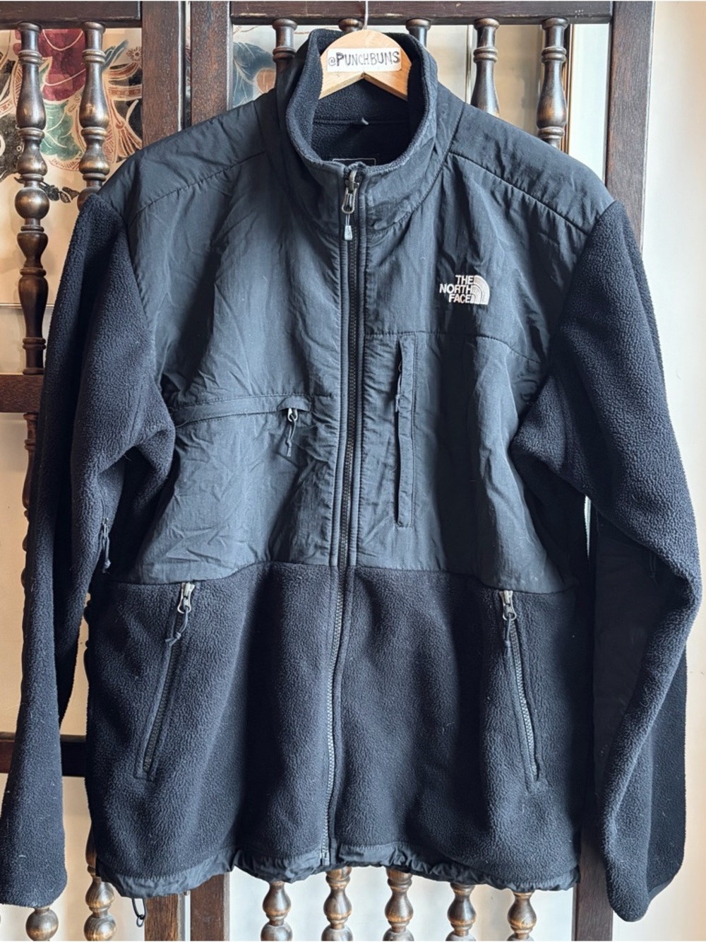 THE NORTH FACE Denali Black Fleece Full Zip Sweater Jacket Mens Large